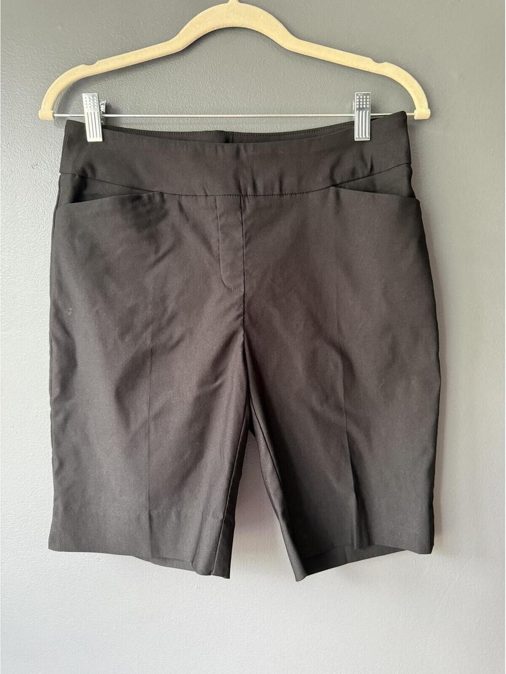 Hilary Radley Black Knee-Length Dress Shorts